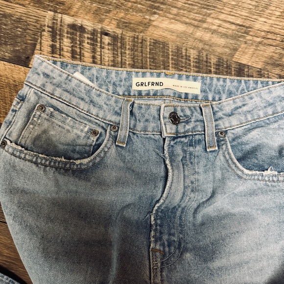 GRLFRND Light Blue Straight Leg Jeans - Picture 4 of 5